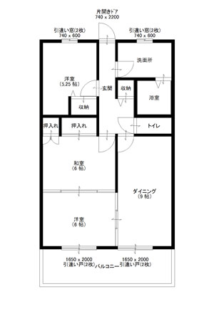 間取りのみサンプル